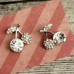 cherry stud earrings NEW 2/$12
